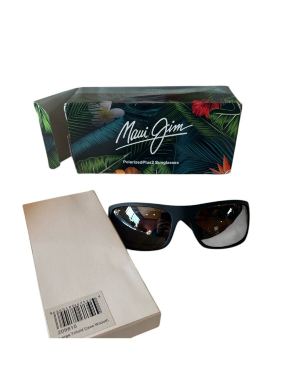 NEW MAUI JIM MJ0202S-002 Black Matte Rubber Sunglasses HCL Bronze Lenses